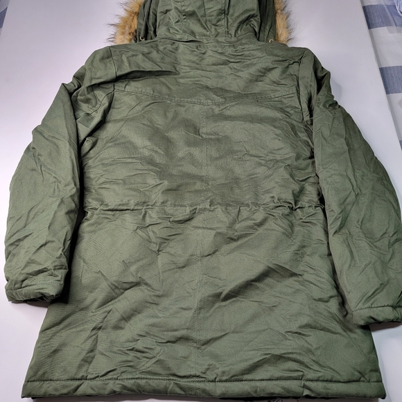 Women's Winter Parka Jacket with Fur Hood - Picture 9 of 10